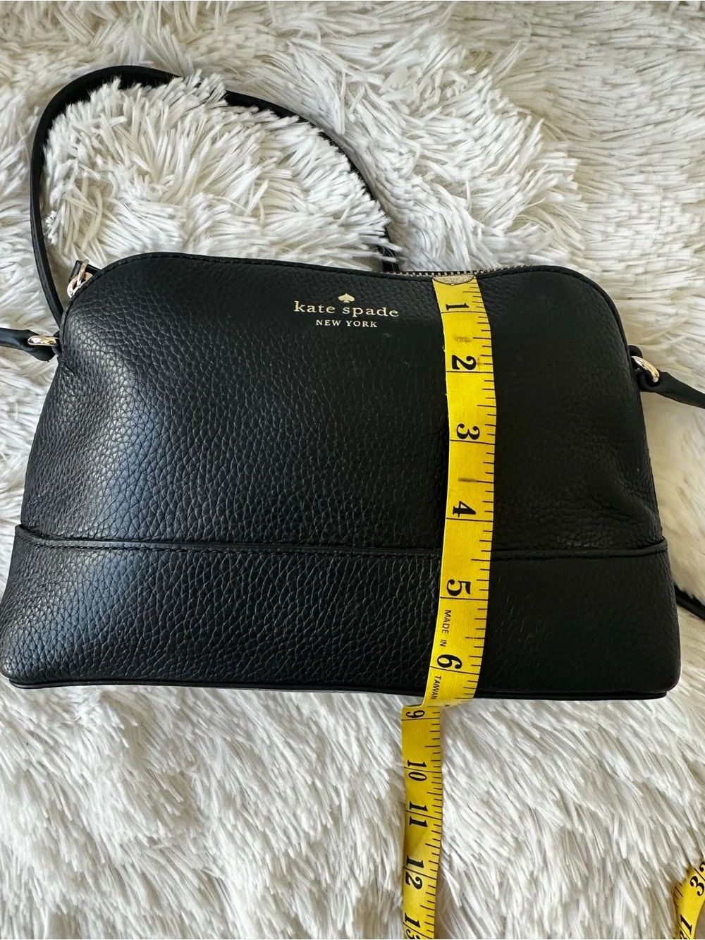 Kate Spade Southport Avenue Hanna Black Pebbled Leather Crossbody Shoulder Bag